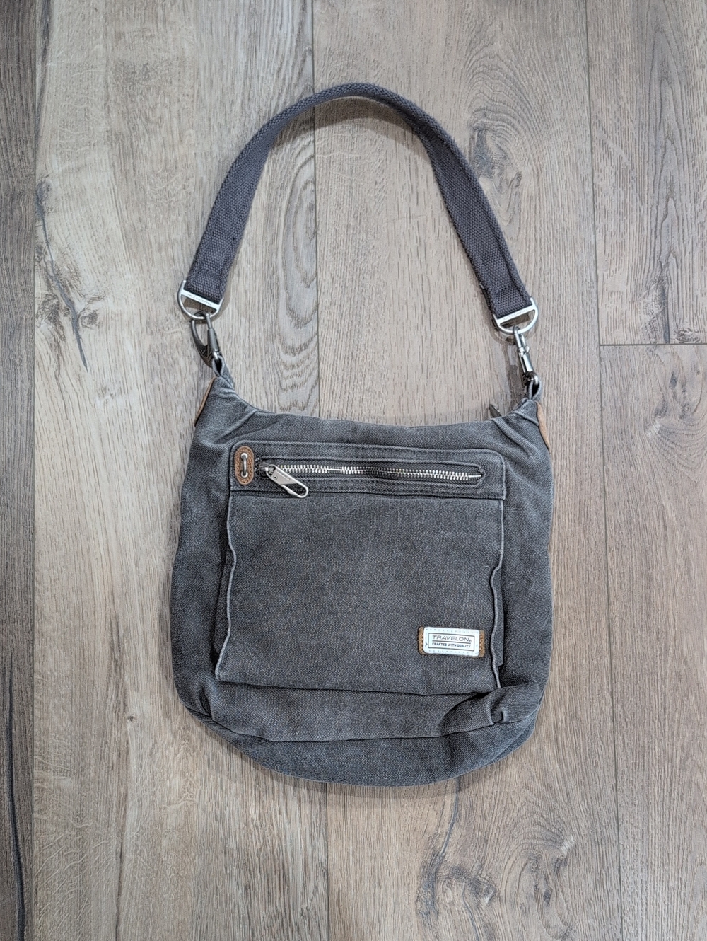 Travelon Anti-theft Heritage Hobo Bag In Dark Gray